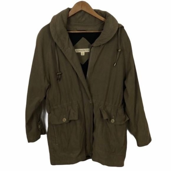 London Fog Jackets & Blazers - London Fog Weather Wear Hood Utility Jacket Medium